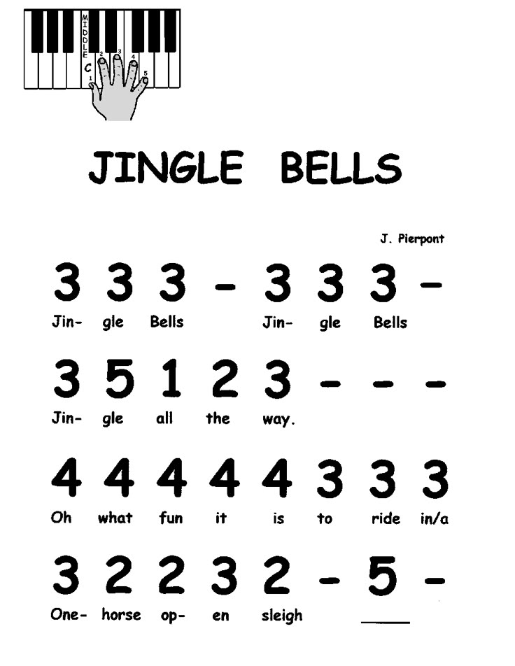 an image of a sheet with the words jingle bells written in black and white on it