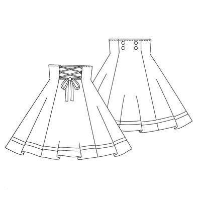 two dresses with ties on the waist