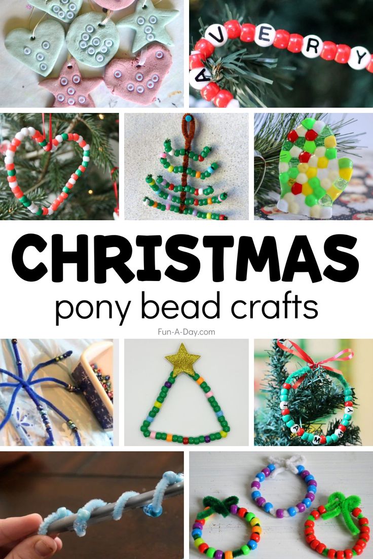 christmas pony bead crafts for kids to make