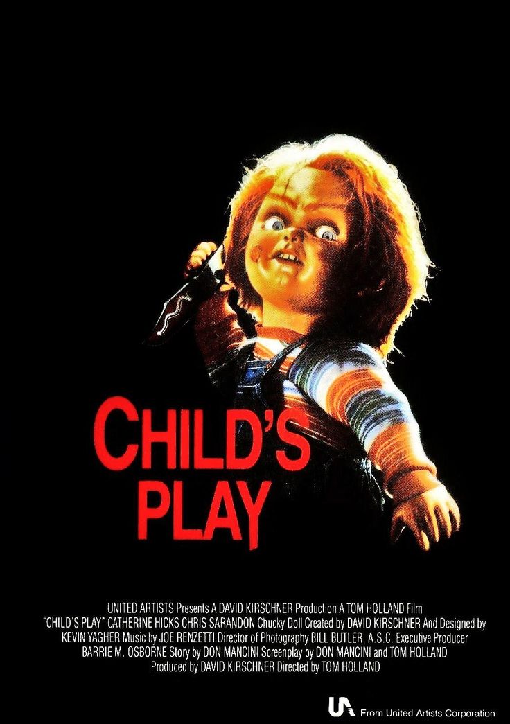 child's play movie poster with chucky from chucky and the real thing