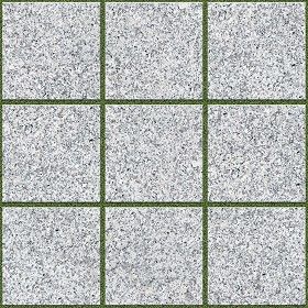 a square tile pattern with green grass in the center and small squares on each side