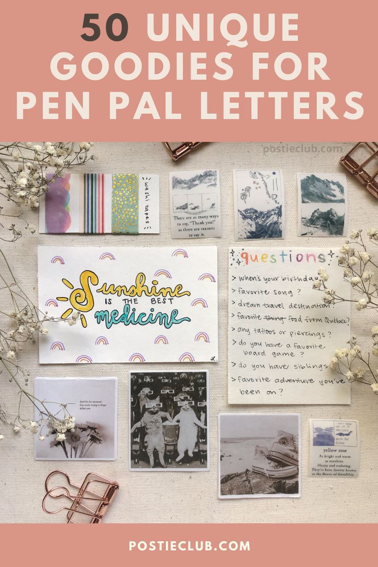 the cover of 50 unique goodies for pen palletters by post it club