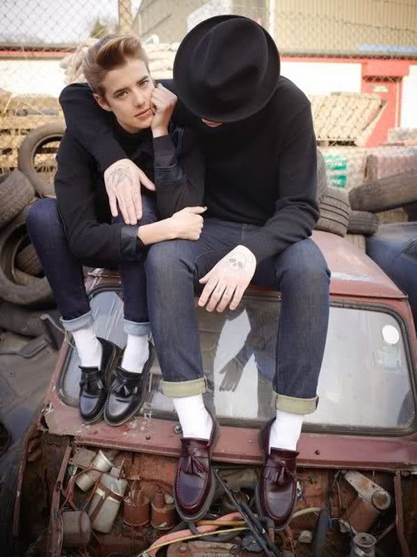 Dr. Marten "Adrian" tassled loafers. Vintage Rude Boy style. Agnes Deyn, Agyness Deyn, Rude Boy, Dr Martens Boots, Androgynous Fashion, Doc Martens, Dandy, Dr. Martens, Look Fashion