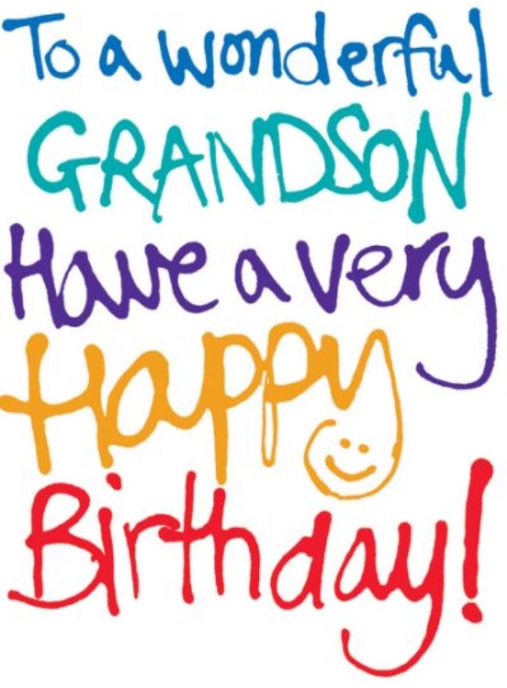 a birthday card with the words to a wonderful grandson have a very happy birthday