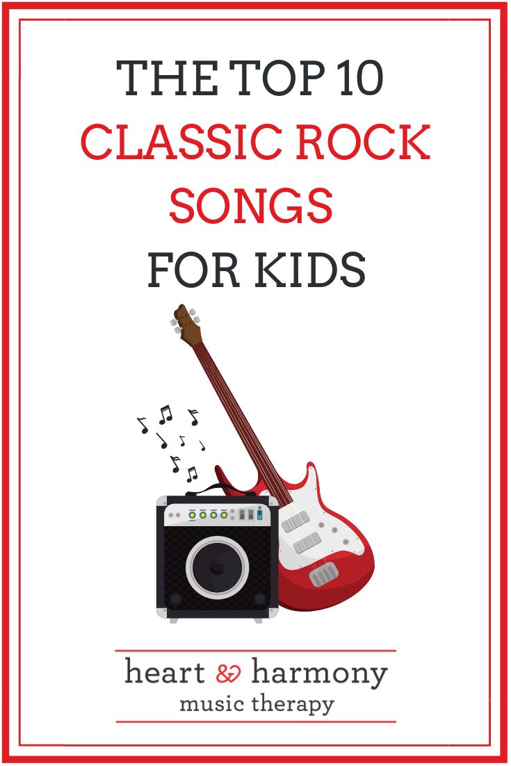 the top 10 classic rock songs for kids by heart & harmony music therapy book cover