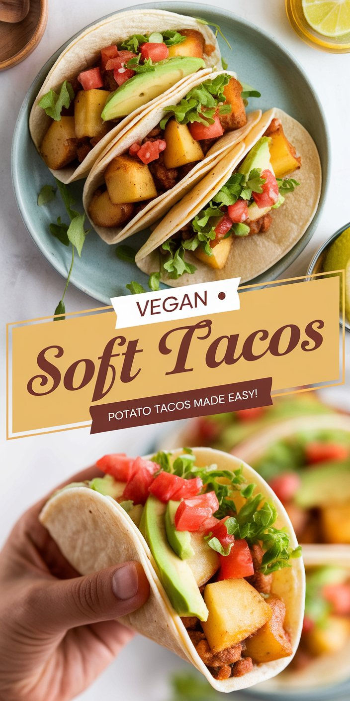 Vegan potato soft tacos served with a side of salsa and lime wedges on a rustic plate. Potato Soft Tacos, Vegan Potato Tacos, Potato Tacos, Vegan Mexican Recipes, Plant Based Dinner, Soft Tacos, Vegan Potato, Vegan Comfort Food, Taco Night