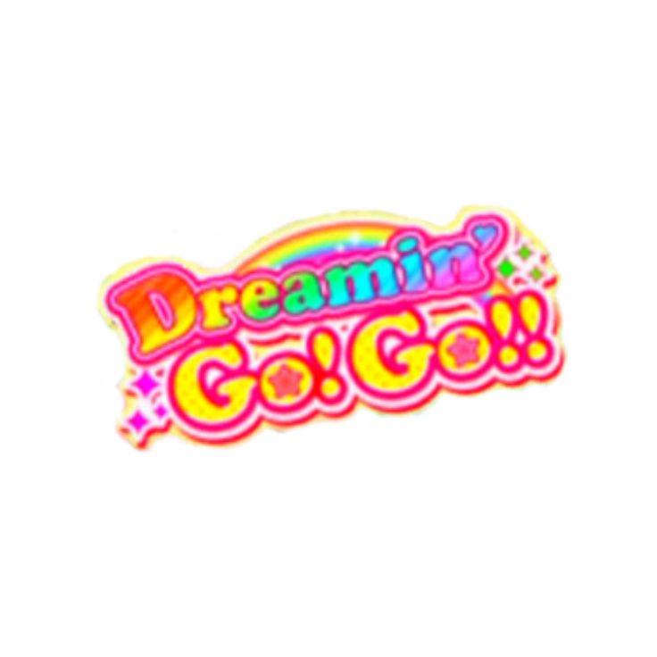 a sticker with the words dream gogo on it's side and an image of