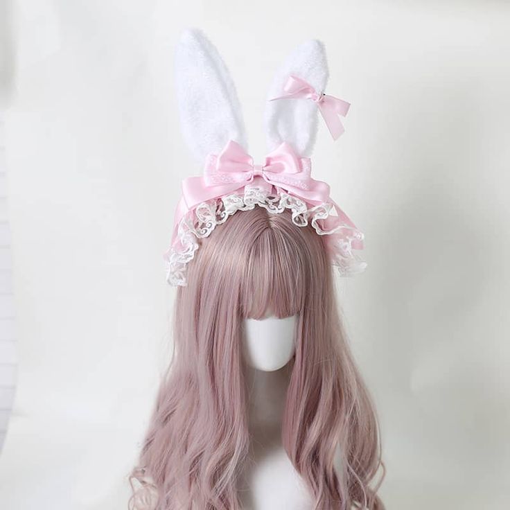 Color: Wine red•Black•Light blue•Light pink•Light purple•Royal blue•Light gray•Beige• Orange pinkHandmade bear headband. Bear Headband, Bunny Ear Headband, Bunny Ears Headband, Ear Headbands, Bunny Ear, Pink Light, Lolita Dress, Cute Bunny, Black Light