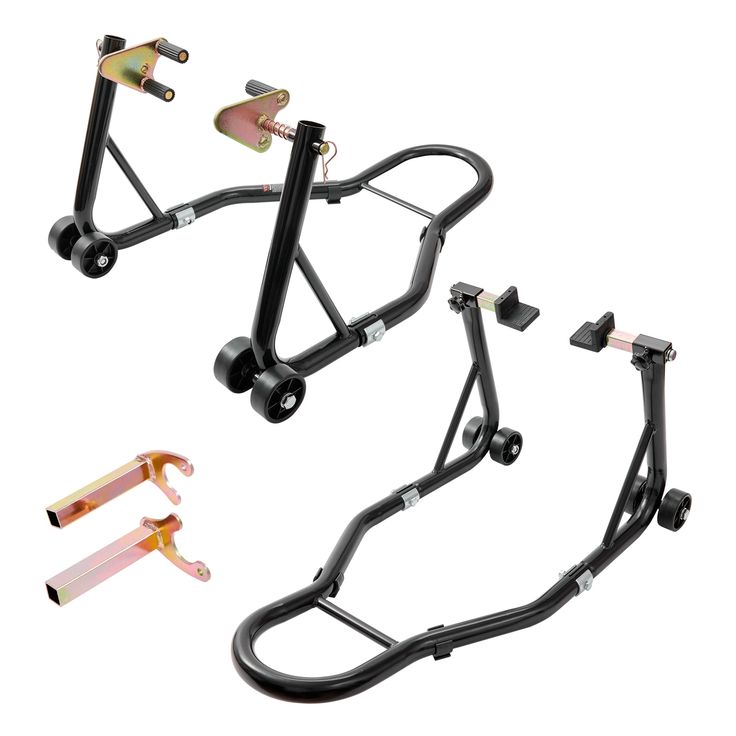 the front and rear suspensions of a car with two different types of brake levers