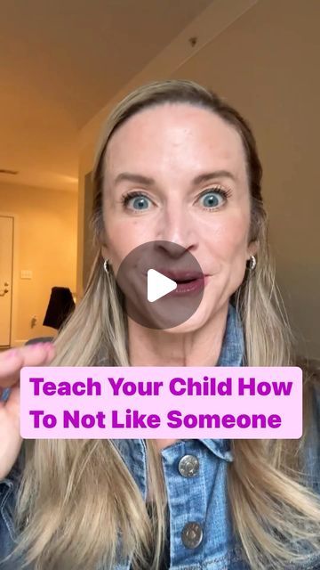 a woman making a funny face with the words teach your child how to not like someone