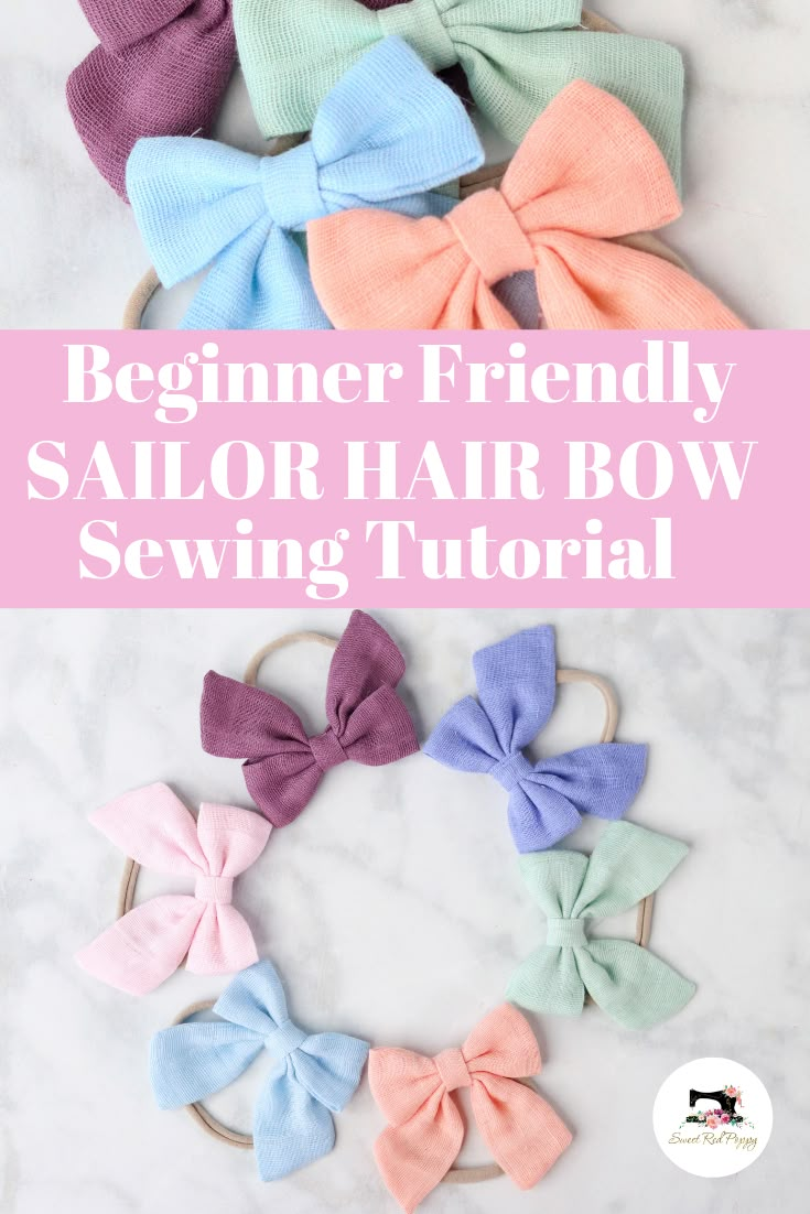 the beginner friendly sailor hair bow sewing pattern