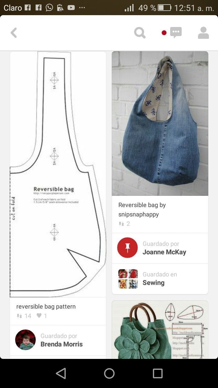 the app is showing how to make a purse