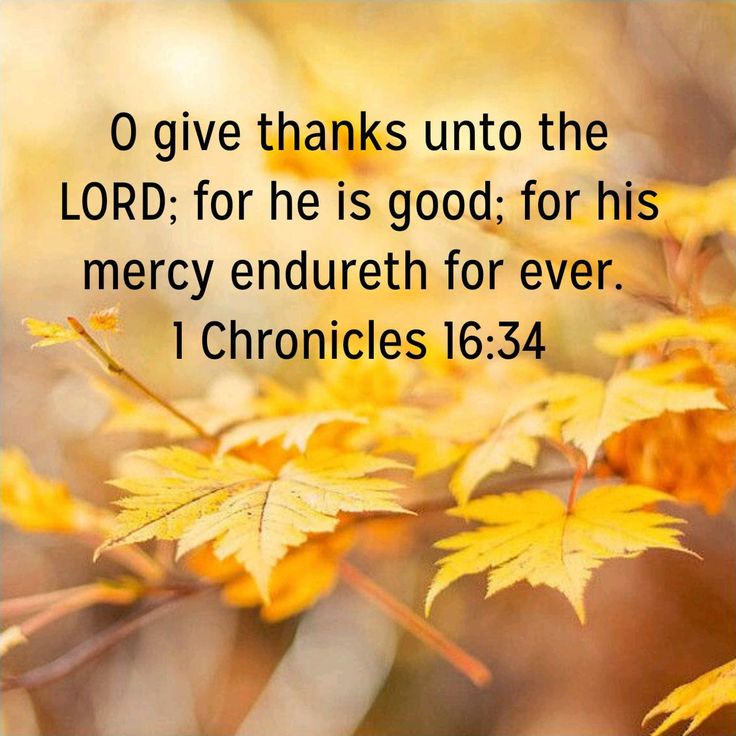 leaves with the words, o give thanks into the lord for he is good for his mercy