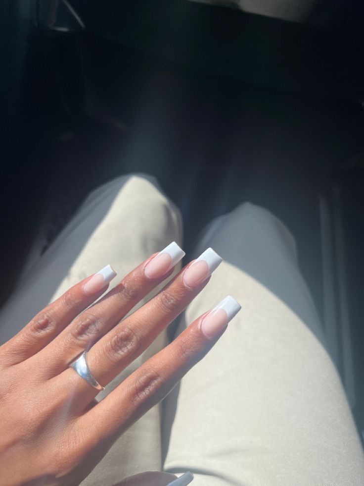 Low French Tip Nails, Tip Nails, French Tip Nails, Nails Inspo, Nail Tips, Nails Inspiration, Nail Inspo, Nails, Quick Saves