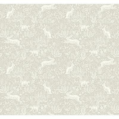 a white wallpaper with animals on it