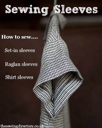 the cover of sewing sleeves showing how to sew