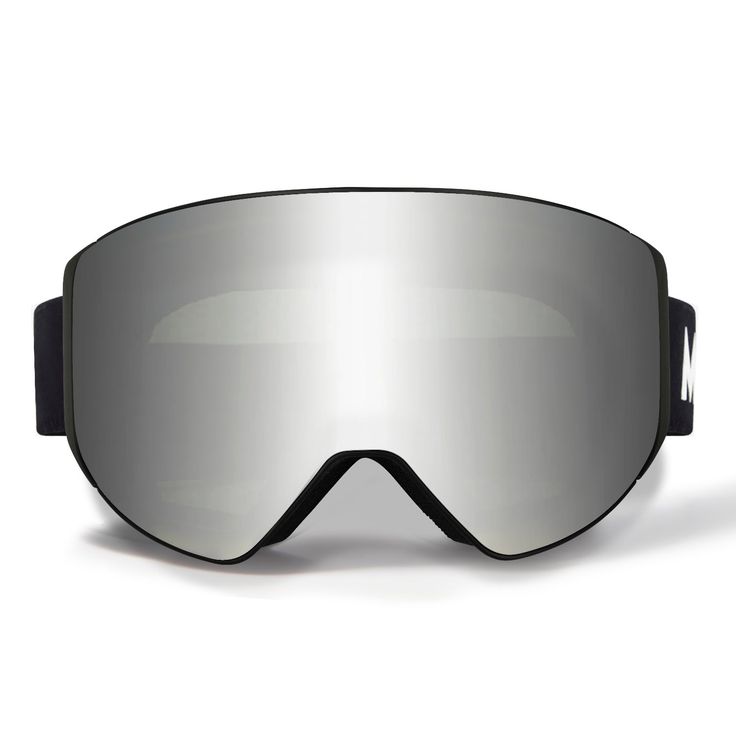 a pair of ski goggles sitting on top of a white surface