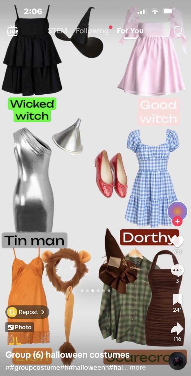 the different types of clothes and shoes are shown in this screenshote screen shot