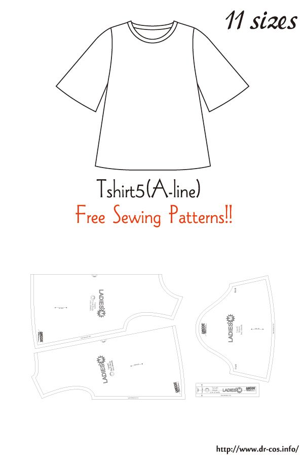 the tshirt is an easy sewing pattern for children and adults to sew