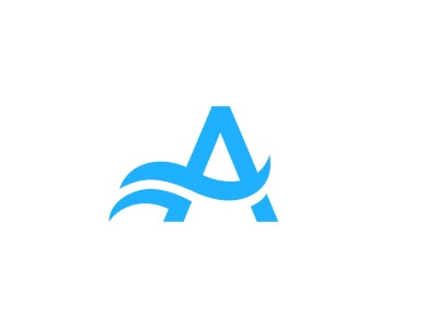 the letter logo with water waves