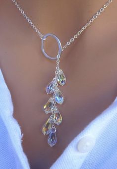 Anting Manik, Diy Wire Jewelry, Homemade Jewelry, Handmade Wire Jewelry, Carrie Bradshaw, Bead Jewellery, Diy Schmuck, Lariat Necklace, Jewelry Patterns