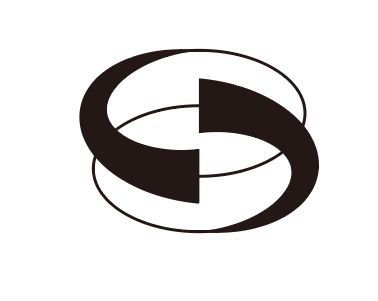 the letter g is inscribed in black on a white background with an oval and two intersecting lines