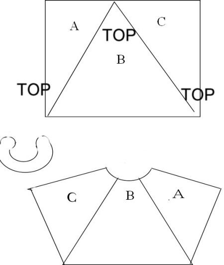 the top and bottom half of an origami