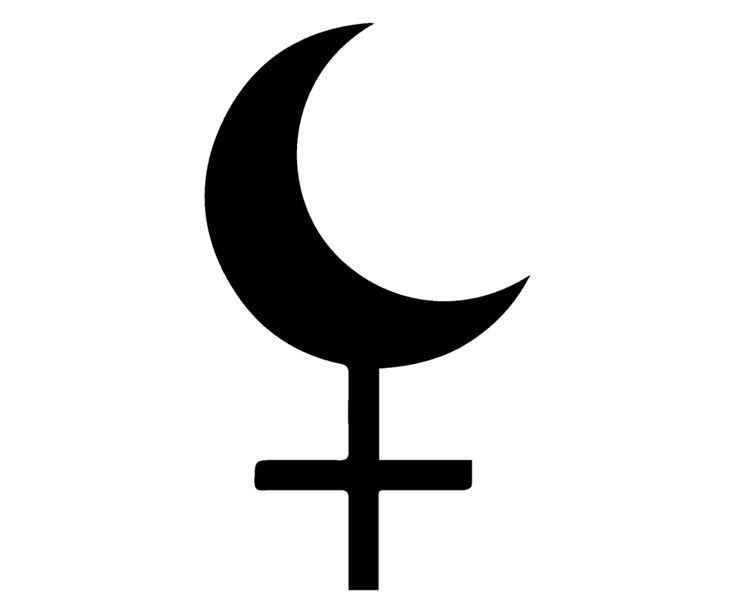 an image of the moon and crescent symbol