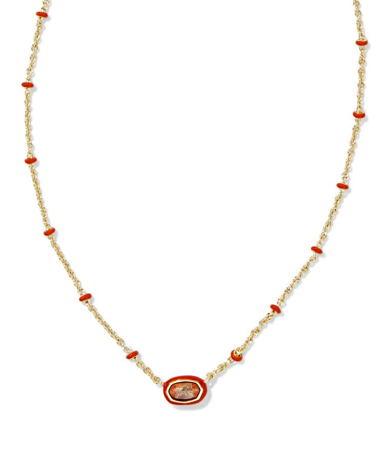 You’ll want to add the Mini Elisa Gold Enamel Frame Short Pendant Necklace in Variegated Orange Magnesite to your cart ASAP. Our bestselling mini icon gets even more adorable with a hand-painted enamel frame and textured satellite chain. Whether you’re looking to show off your team’s colors or refresh your necklace layers, one thing’s for sure: this minimal pop of color can’t be ignored. Metal 14k Yellow Gold Over Brass Material Variegated Orange Magnesite Closure Lobster Clasp With Single Adjus Layering Gold Necklaces, Hispanic Jewelry, Statment Earrings, Jewerly Art, Necklace Layers, Short Pendant Necklace, Minimalist Necklace Gold, Gold Girl, Jewelry Accessories Ideas