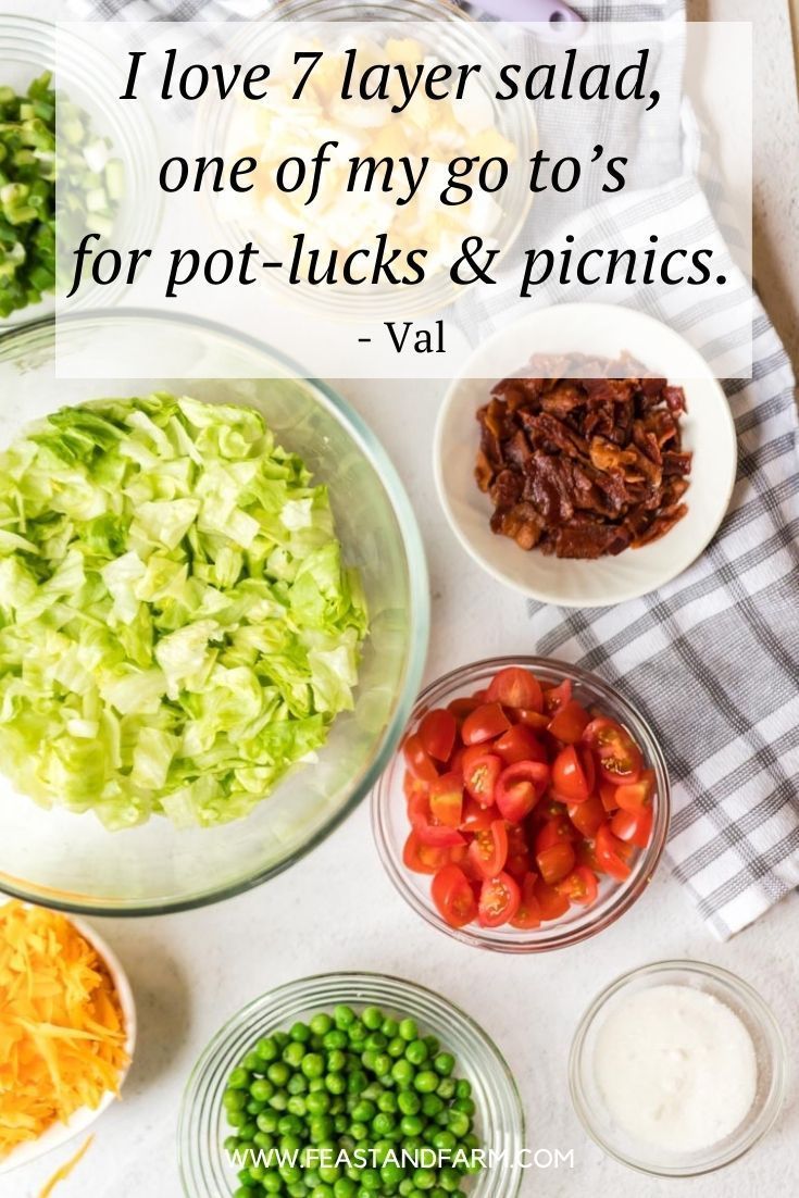 there are many different types of food in bowls on the table, including lettuce and tomatoes