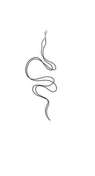 a black and white drawing of a snake