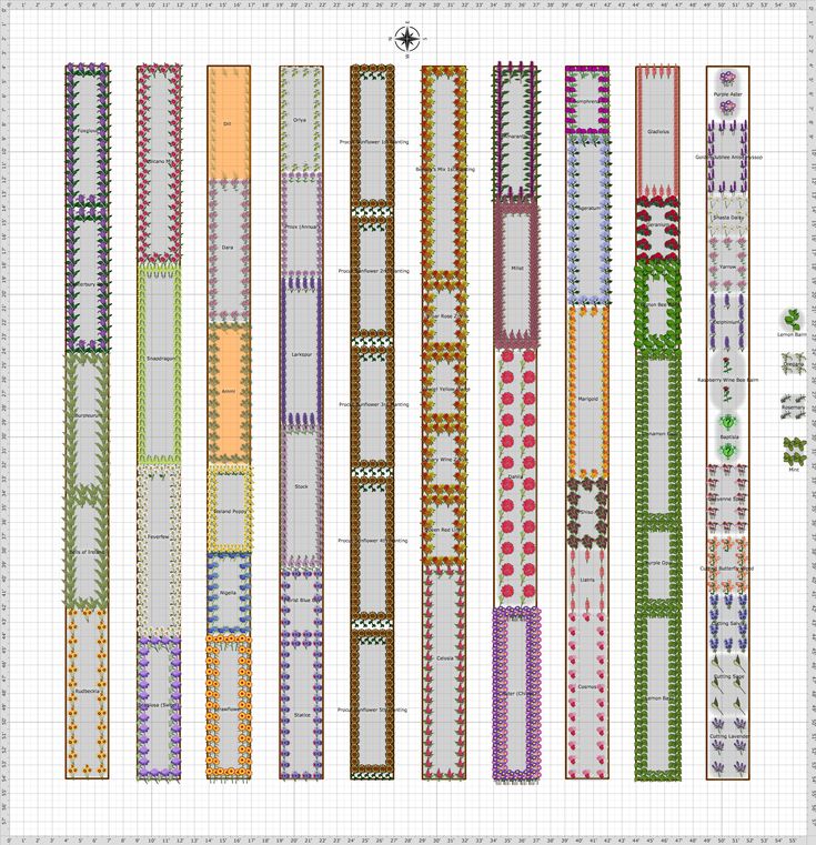 a cross stitch pattern with different train tracks and numbers on it, all in various colors