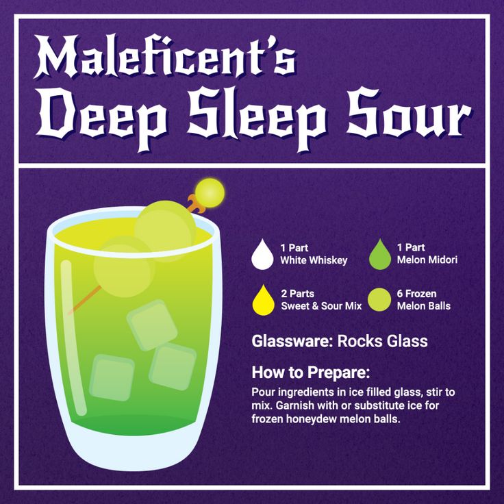 a poster with instructions on how to make an alcoholic drink that is deep sleep sour