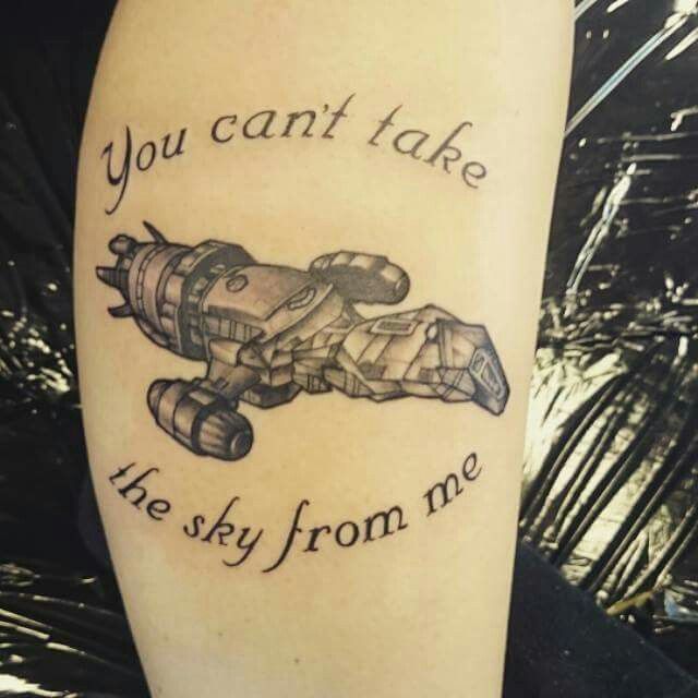 a tattoo saying you can't take the sky from me