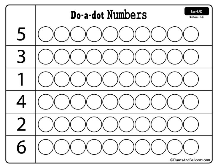 Do A Dot Numbers Printables