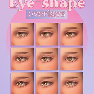 an advertisement for eye shape overlays