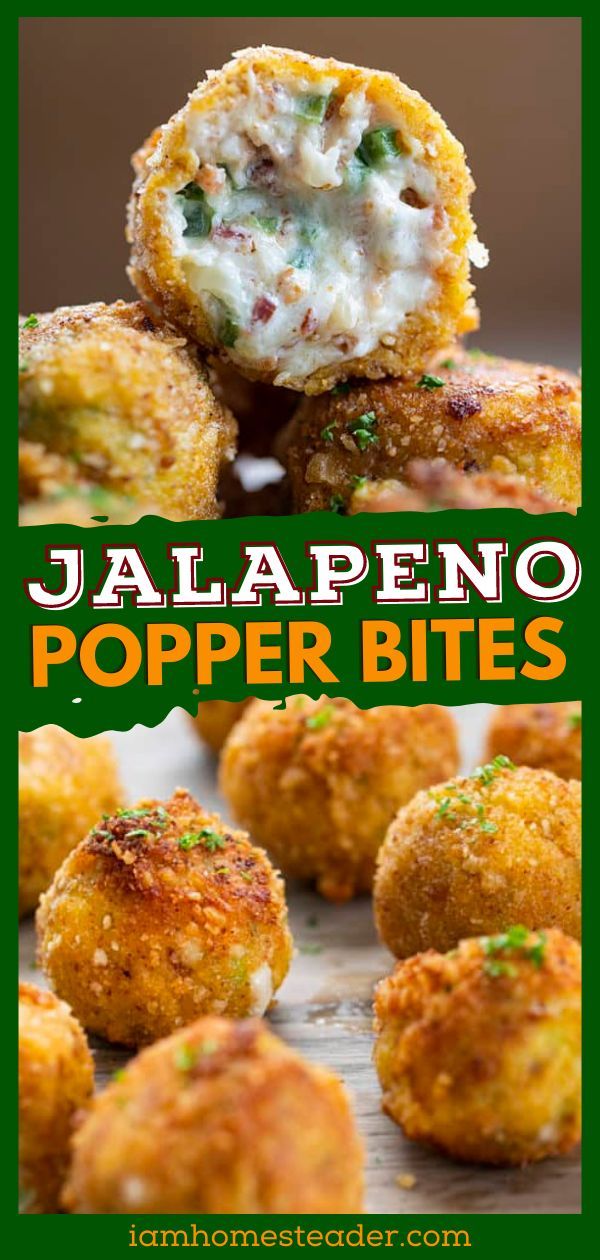 some food is sitting on a table with the words jalapeno popper bites