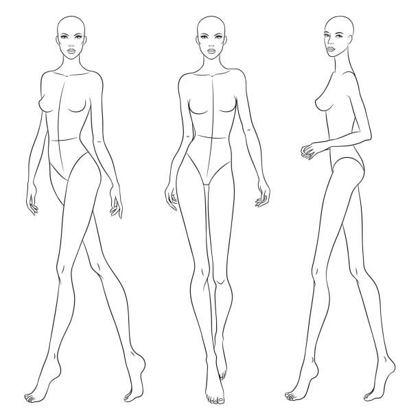 three female mannequins in different poses