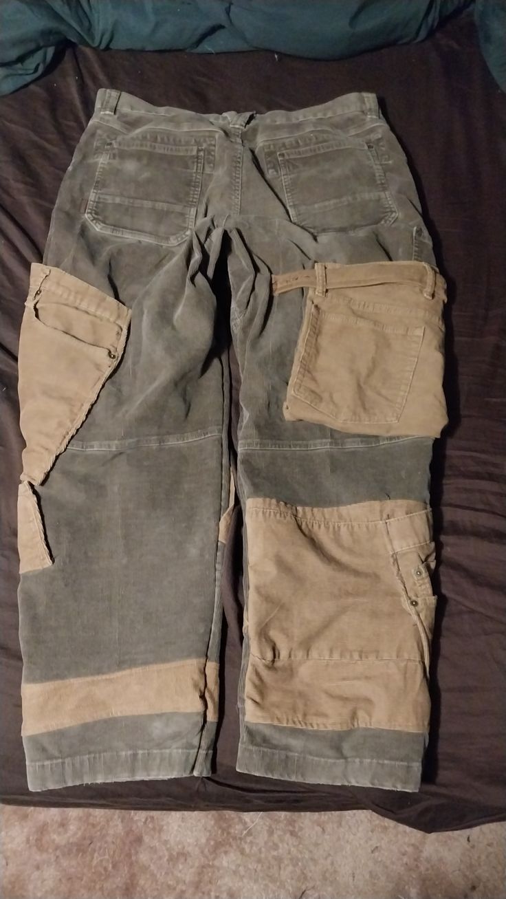 I upcycled a pair of vintage LL. Bean brown corduroy pants. Diced, patched, and stacked with 3d cargo made from the back end of recycled corduroy Upcycled Sewing, Brown Corduroy Pants, Sewing Creations, Vintage Ll Bean, Brown Corduroy, Corduroy Pants, Ll Bean, The Back, Shop My