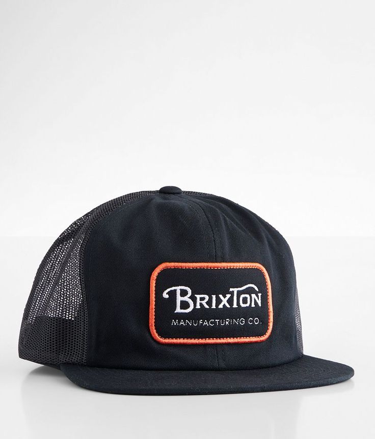 Brixton Grade Trucker Hat - Black , Men's Blackorangewhite Embroidered patch snapback hat One size fits most. 60% Cotton 40% Polyester. Apparel & Accessories > Clothing Accessories > Hats Mens Trucker Hat, Hat For Men, Men's Hats, Hat For Man, Accessories Clothing, Embroidered Patch, Black Orange, Orange White, Snapback Hat