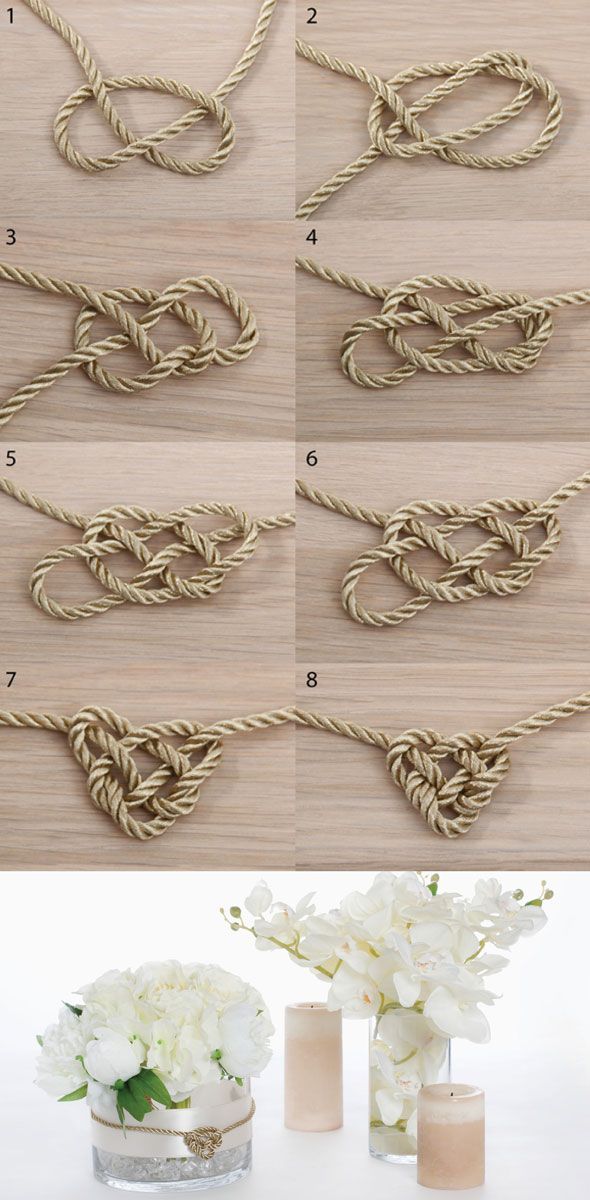 step by step instructions to make a rope vase