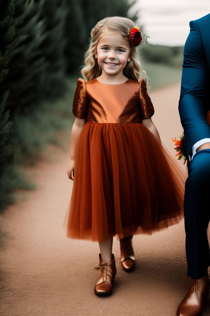 Flower Girl Dresses Terracotta, Terracotta And Green, Terracotta Wedding, Jewel Tone Wedding, Wedding Flower Girl, Autumn Wedding, Wedding Dreams, Flower Girls, Green Wedding