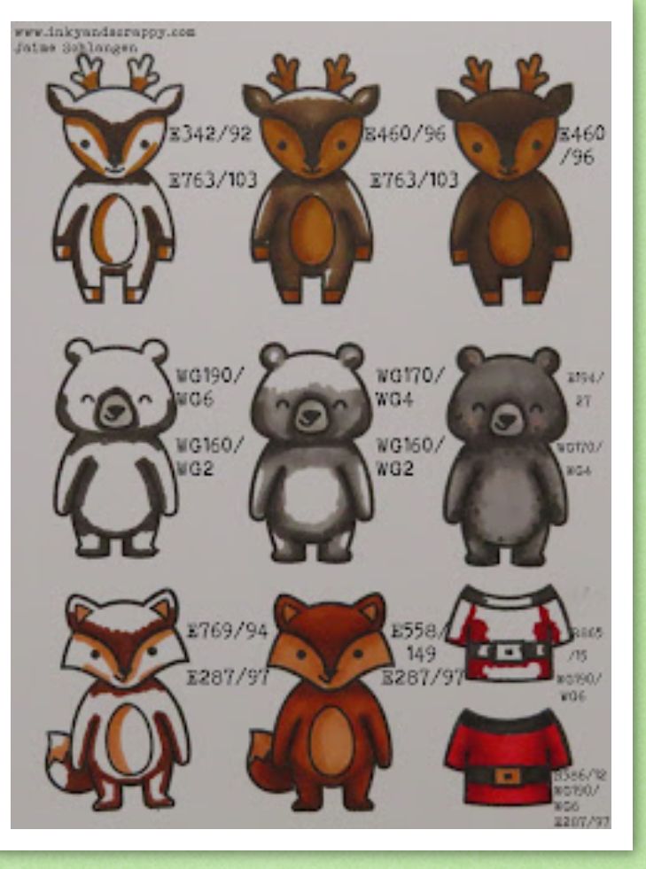 an animal sticker sheet with different types of bears and foxes on it's back