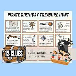 the pirate birthday treasure hunt has two clues