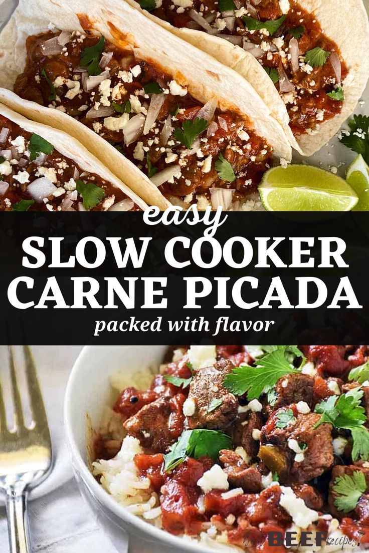 easy slow cooker carne picada is packed with flavor