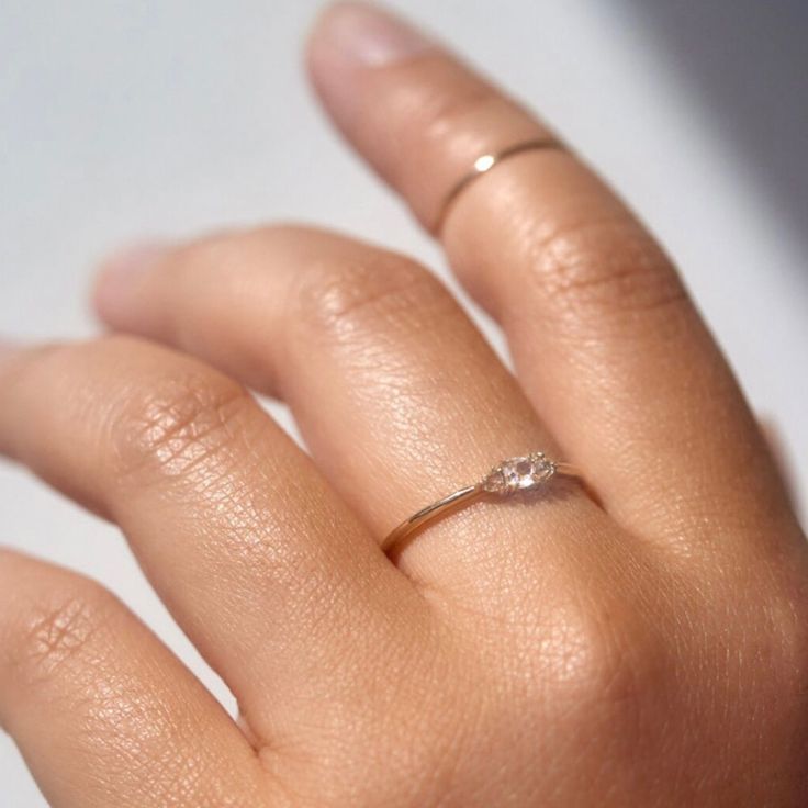 Beautiful Catbird New York Gold And Diamond Ring Diamond Ring Minimal, Catbird Jewelry, Ring Minimal, White Diamond Ring, Ring Color, Light White, Delicate Rings, Womens Jewelry Rings, White Diamond