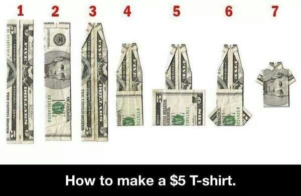 an image of money folded up in different ways