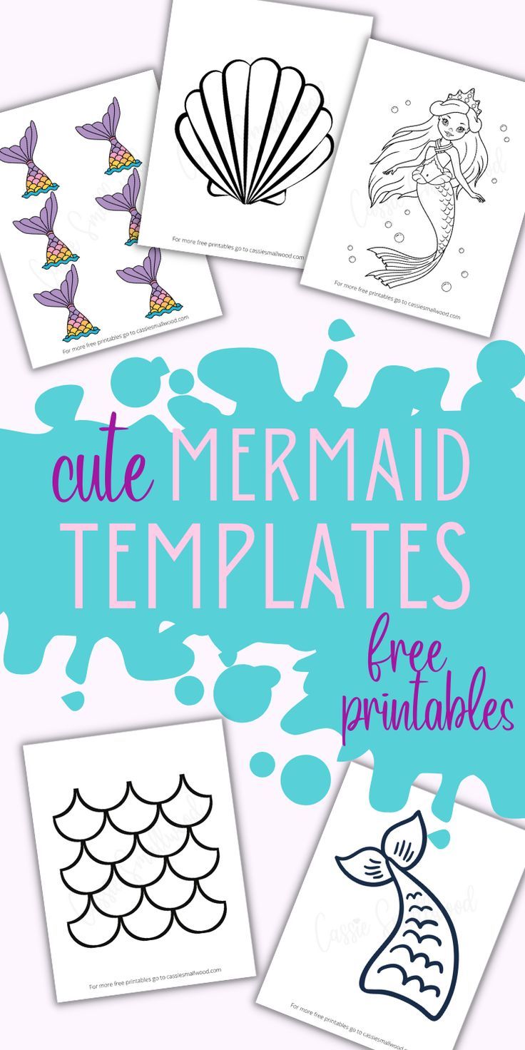 free printable mermaid templates Mermaid Tail Cupcake Cake Template, Mermaid Tail Coloring Page, Mermaid Party Invites Free Printable, Simple Mermaid Party Decorations, Mermaid Tail Pattern Printable, Printable Mermaid Party Decorations, Mermaid Paint Party, Mermaid Cards Birthday, Mermaid Shell Printable