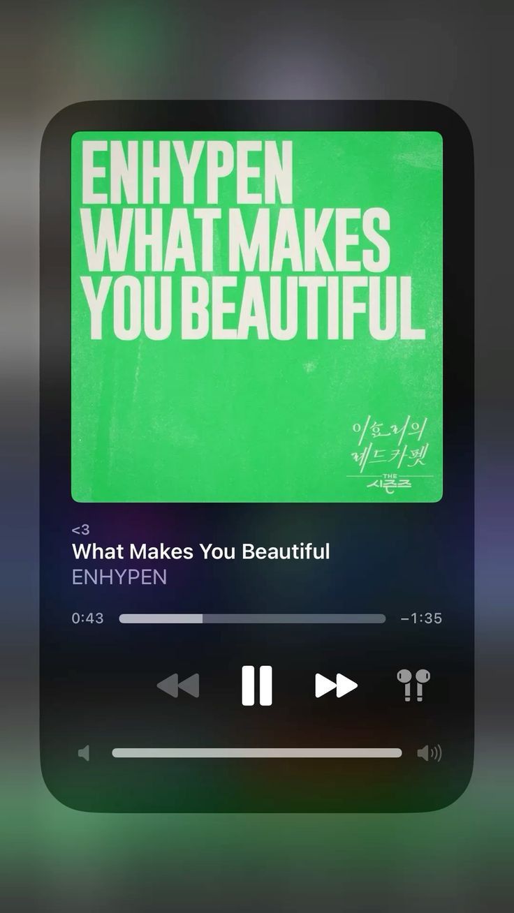 an mp3 player with the words enhypen what makes you beautiful on it