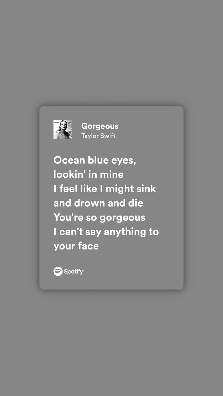 a square sticker with the quote ocean blue eyes, lookin'in mine i feel like might sink and drown and die you're so gorgeous can't say anything to your face